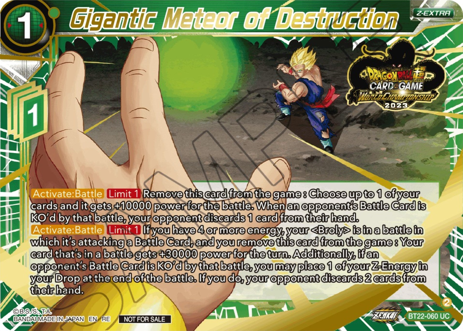 Gigantic Meteor of Destruction (2023 World Championship Z-Extra Card Set) (BT22-060) [Tournament Promotion Cards] | Enigma On Main