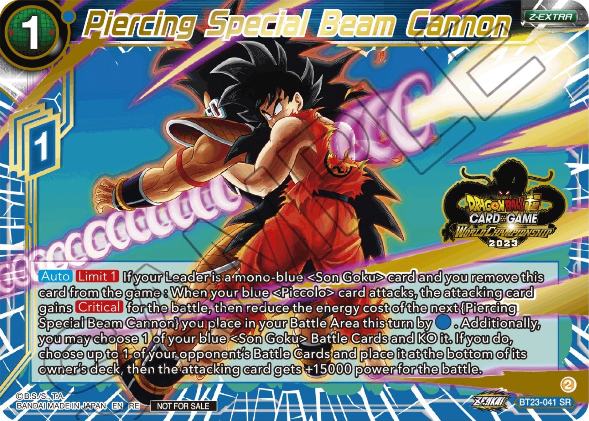 Piercing Special Beam Cannon (2023 World Championship Z-Extra Card Set) (BT23-041) [Tournament Promotion Cards] | Enigma On Main