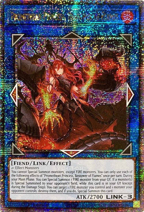 Promethean Princess, Bestower of Flames [PHNI-EN052] Quarter Century Secret Rare | Enigma On Main