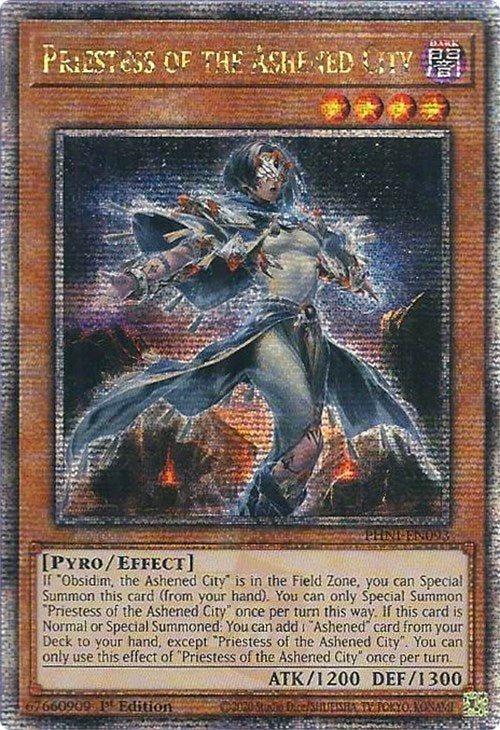 Priestess of the Ashened City [PHNI-EN093] Quarter Century Secret Rare | Enigma On Main