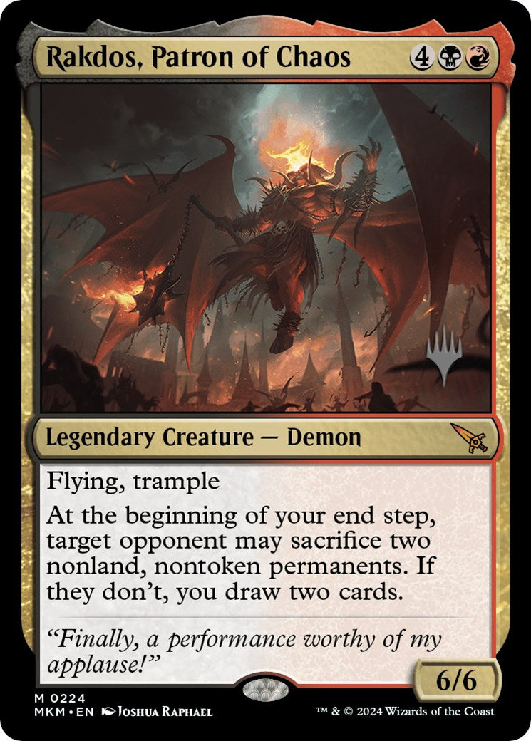 Rakdos, Patron of Chaos (Promo Pack) [Murders at Karlov Manor Promos] | Enigma On Main