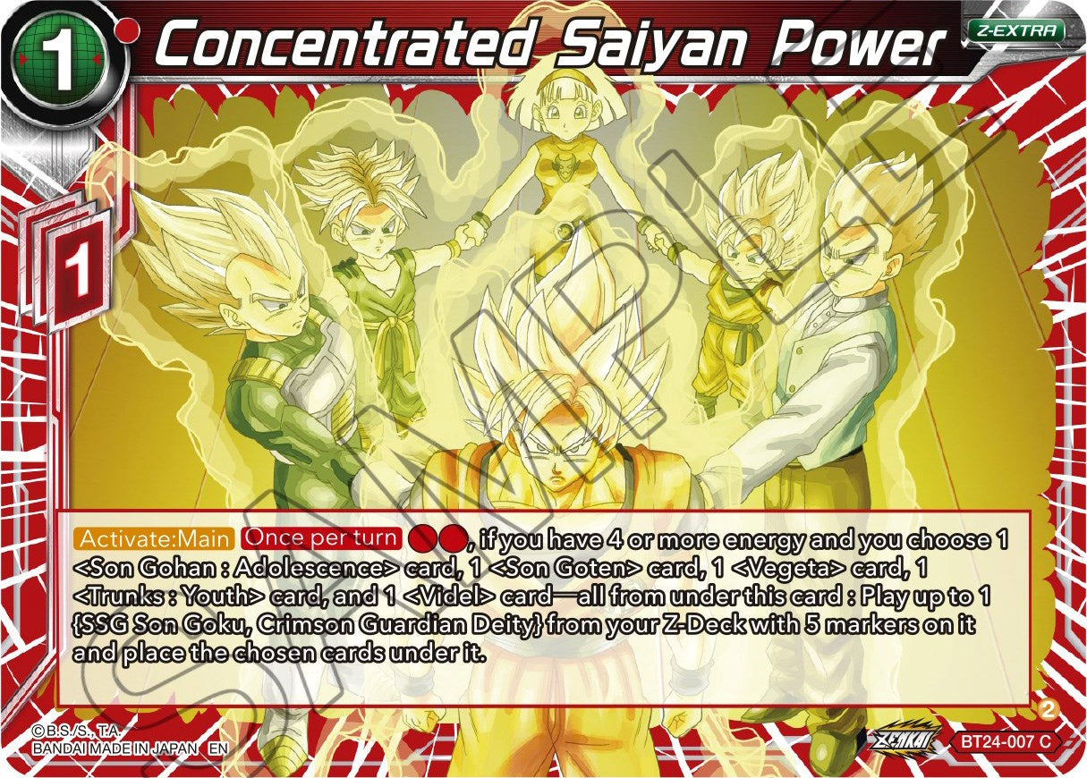 Concentrated Saiyan Power (BT24-007) [Beyond Generations] | Enigma On Main