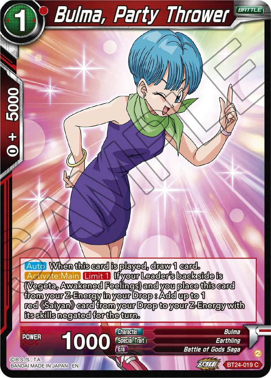 Bulma, Party Thrower (BT24-019) [Beyond Generations] | Enigma On Main