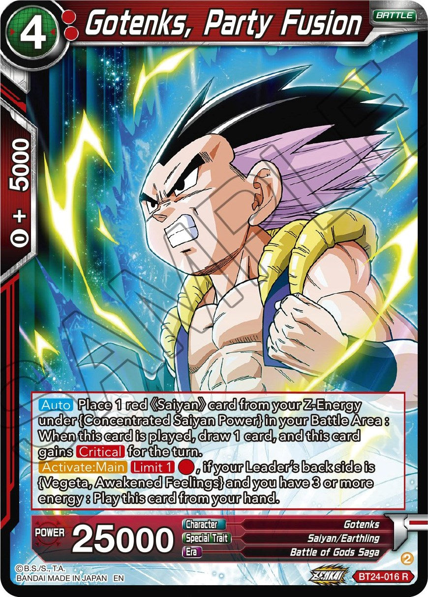 Gotenks, Party Fusion (BT24-016) [Beyond Generations] | Enigma On Main