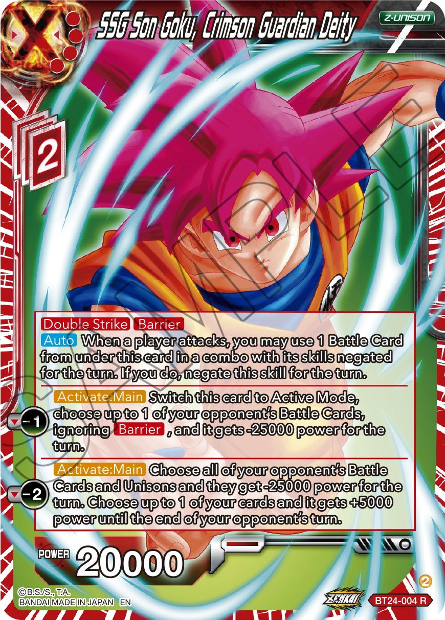 SSG Son Goku, Crimson Guardian Deity (BT24-004) [Beyond Generations] | Enigma On Main