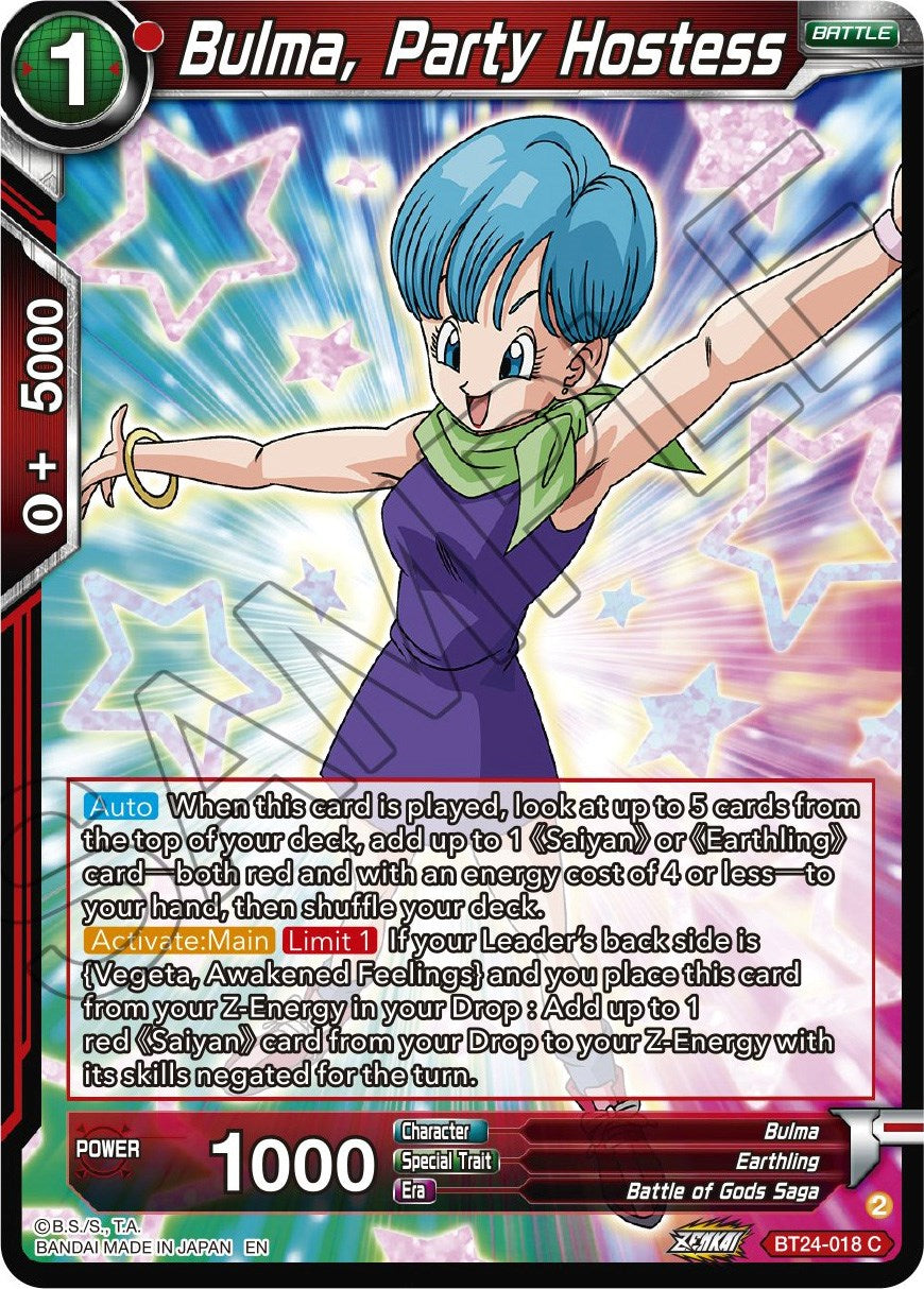 Bulma, Party Hostess (BT24-018) [Beyond Generations] | Enigma On Main