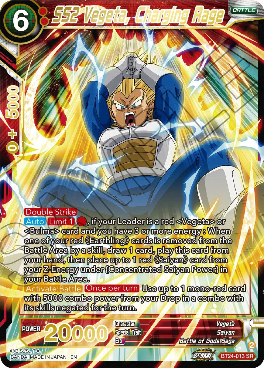 SS2 Vegeta, Charging Rage (BT24-013) [Beyond Generations] | Enigma On Main