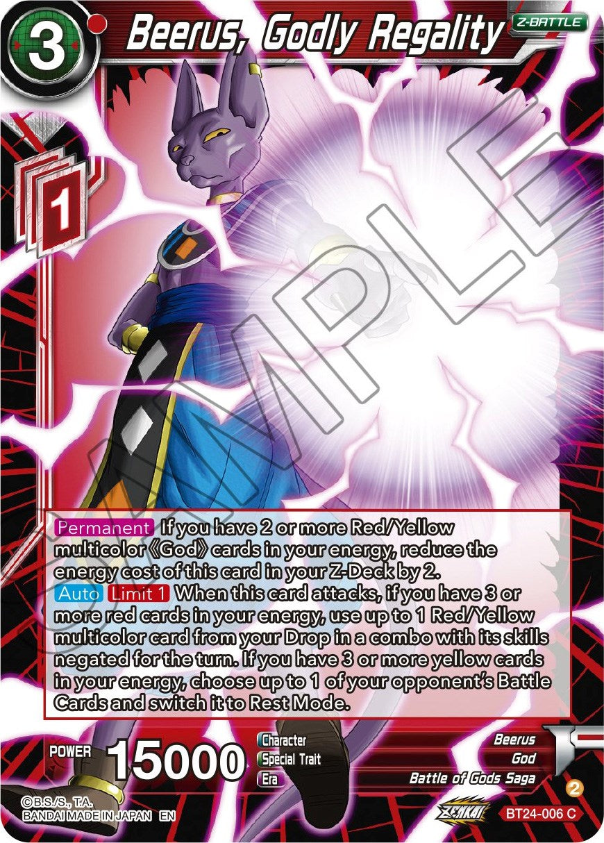 Beerus, Godly Regality (BT24-006) [Beyond Generations] | Enigma On Main