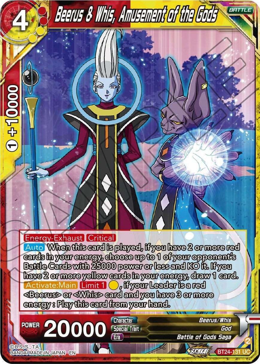 Beerus & Whis, Amusement of the Gods (BT24-131) [Beyond Generations] | Enigma On Main