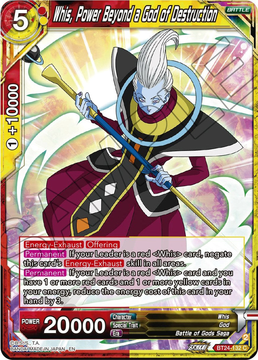 Whis, Power Beyond a God of Destruction (BT24-132) [Beyond Generations] | Enigma On Main