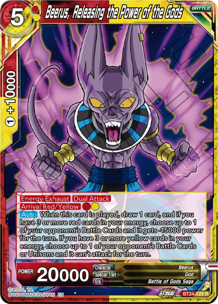 Beerus, Releasing the Power of the Gods (BT24-129) [Beyond Generations] | Enigma On Main