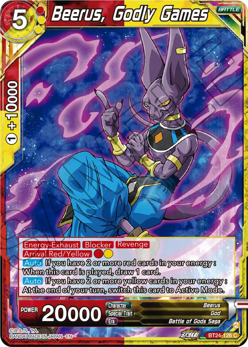 Beerus, Godly Games (BT24-126) [Beyond Generations] | Enigma On Main