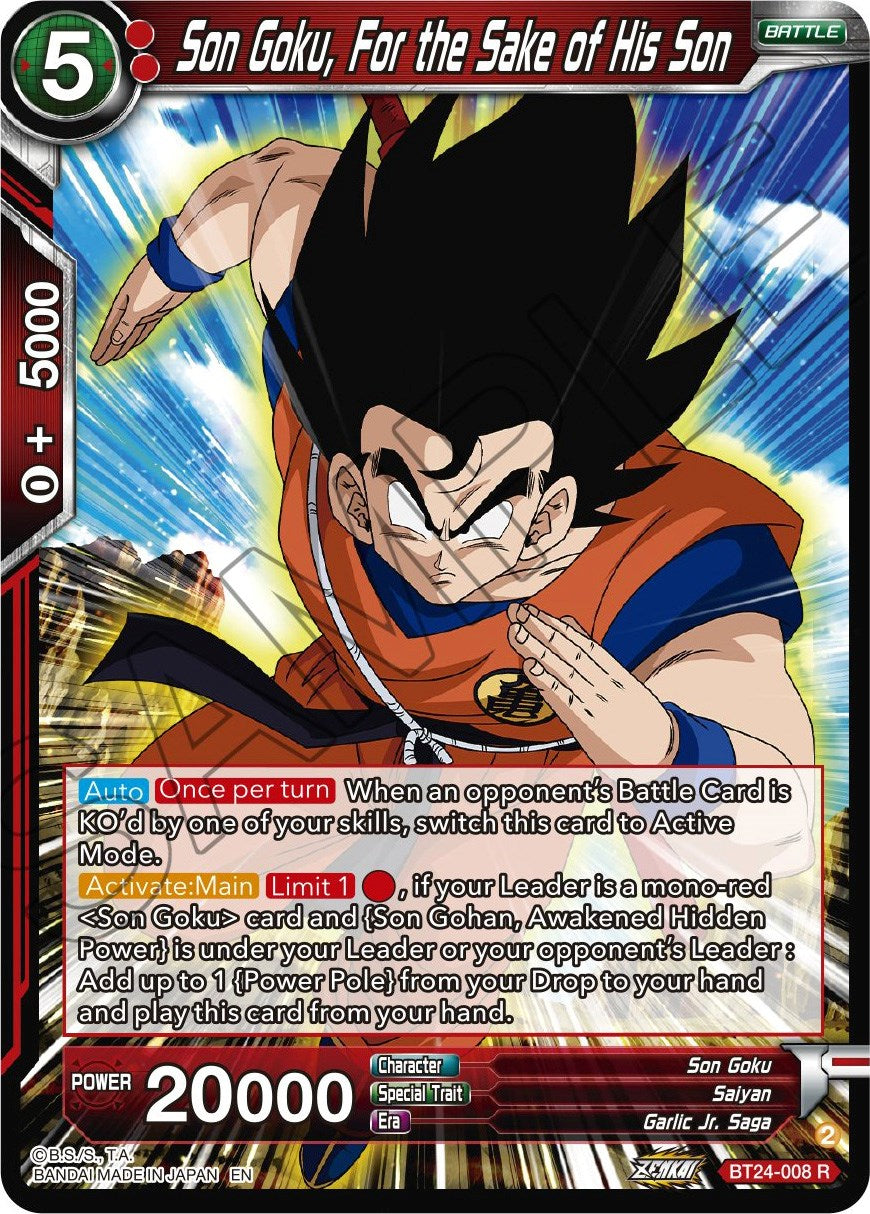 Son Goku, For the Sake of His Son (BT24-008) [Beyond Generations] | Enigma On Main