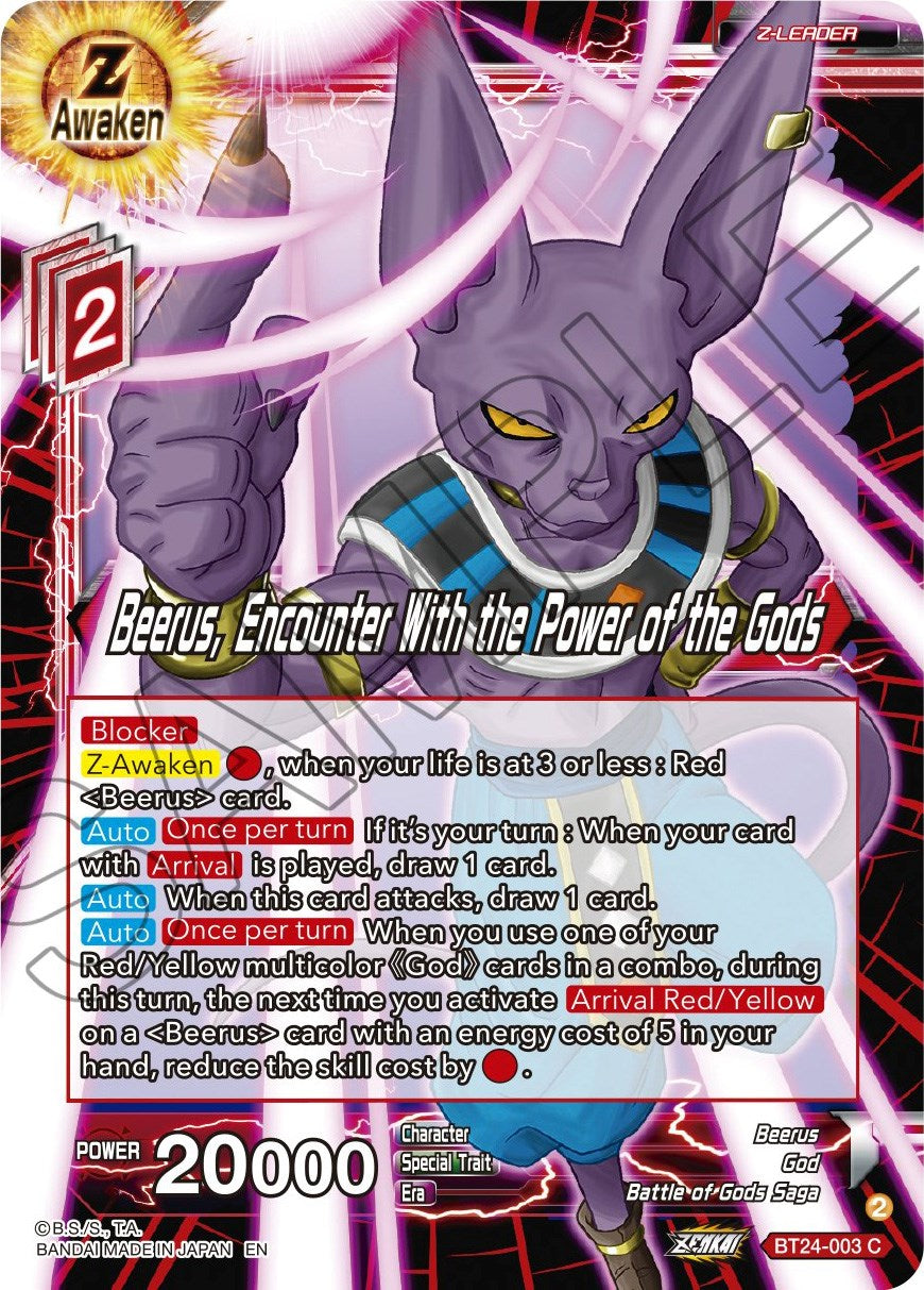 Beerus, Encounter With the Power of the Gods (BT24-003) [Beyond Generations] | Enigma On Main