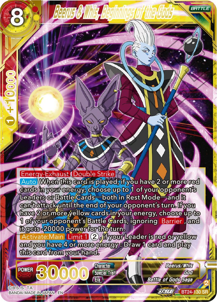 Beerus & Whis, Beginnings of Gods (BT24-130) [Beyond Generations] | Enigma On Main