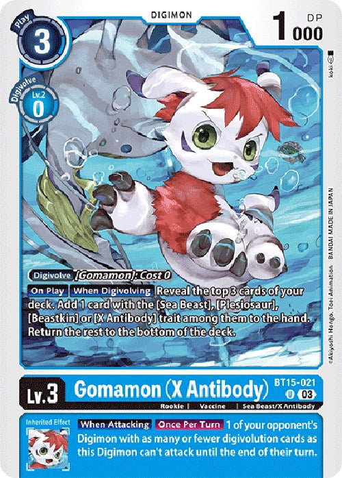 Gomamon (X Antibody) [BT15-021] [Exceed Apocalypse] | Enigma On Main