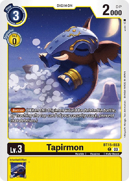 Tapirmon [BT15-033] [Exceed Apocalypse] | Enigma On Main