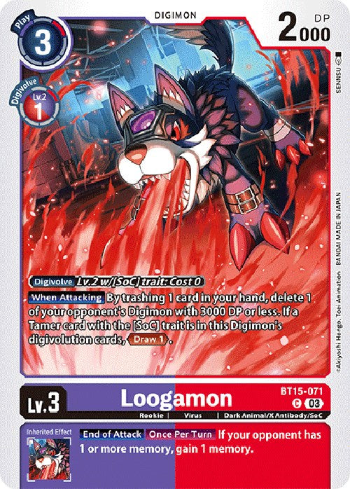 Loogamon [BT15-071] [Exceed Apocalypse] | Enigma On Main