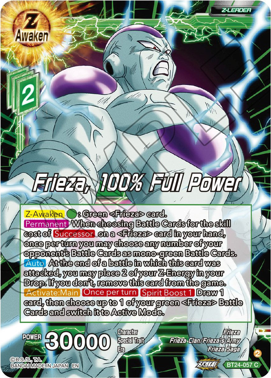 Frieza, 100% Full Power (BT24-057) [Beyond Generations] | Enigma On Main