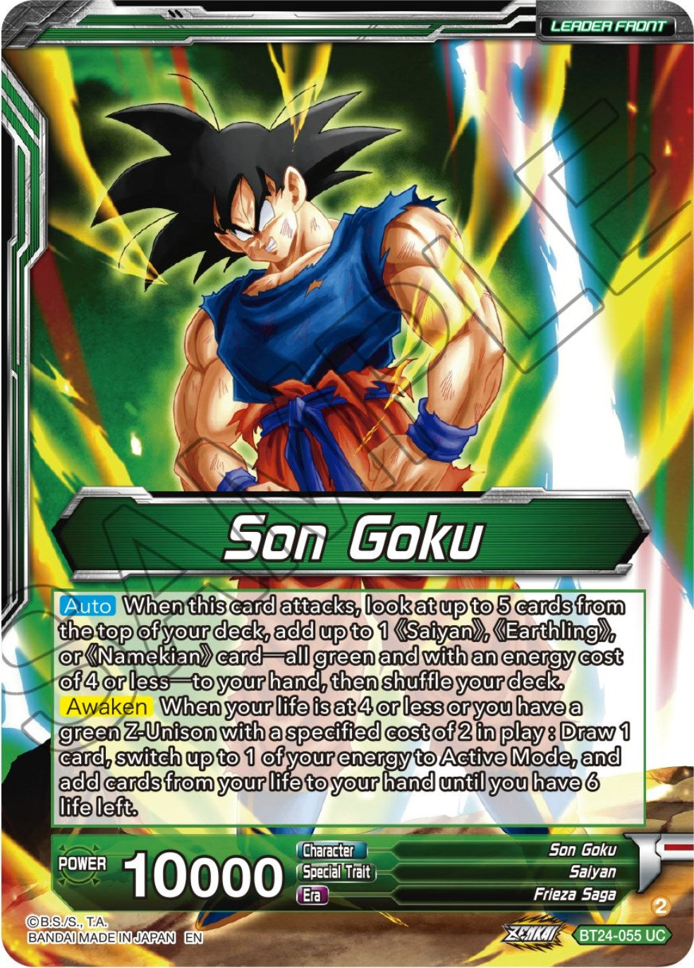 Son Goku // SS Son Goku, Beginning of a Legend (BT24-055) [Beyond Generations] | Enigma On Main