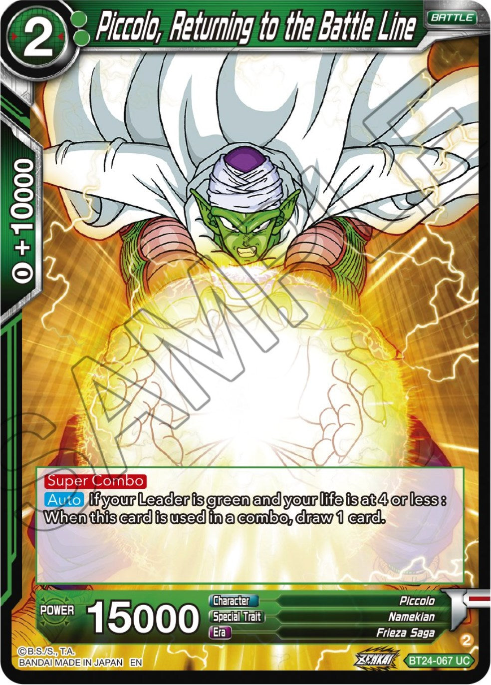 Piccolo, Returning to the Battle Line (BT24-067) [Beyond Generations] | Enigma On Main