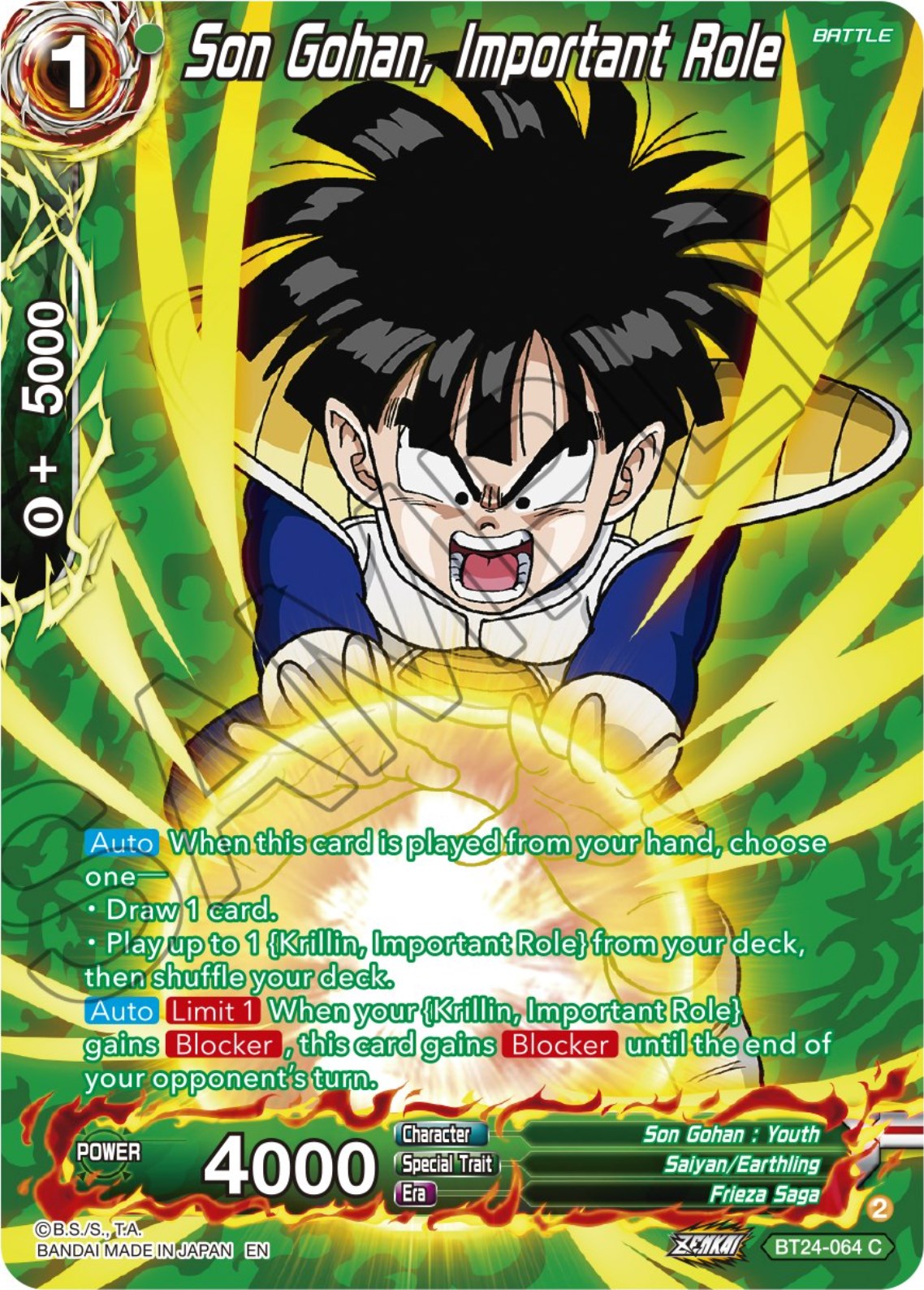 Son Gohan, Important Role (Collector Booster) (BT24-064) [Beyond Generations] | Enigma On Main