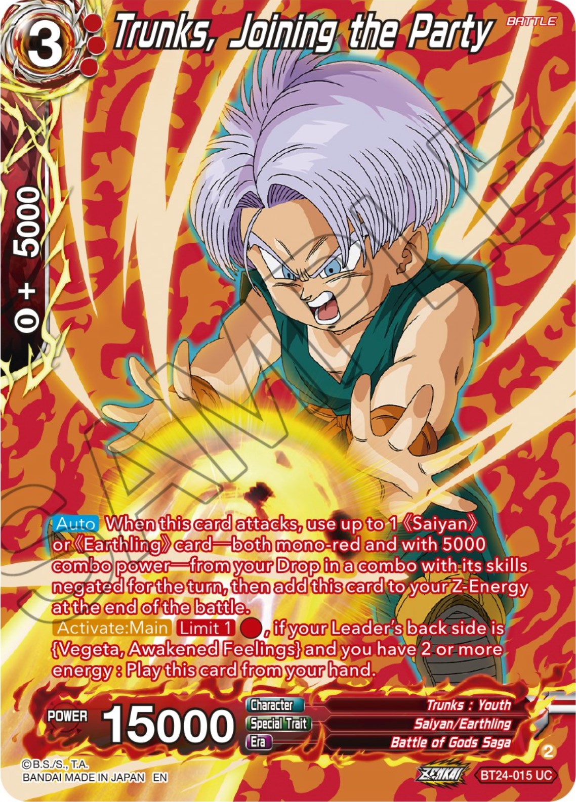 Trunks, Joining the Party (Collector Booster) (BT24-015) [Beyond Generations] | Enigma On Main