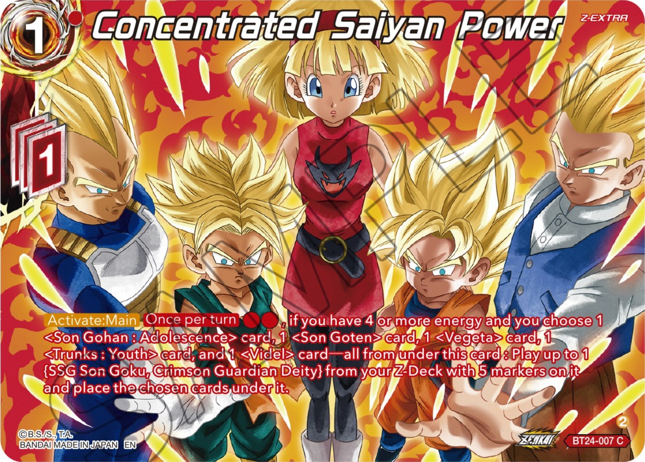 Concentrated Saiyan Power (Collector Booster) (BT24-007) [Beyond Generations] | Enigma On Main