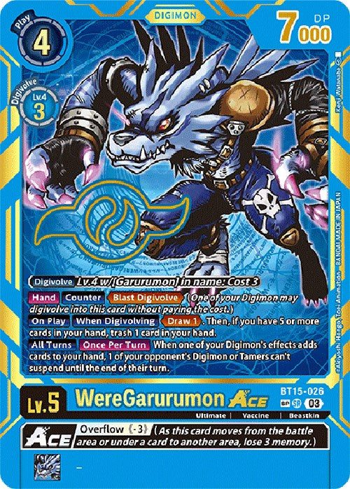 WereGarurumon Ace (Special Rare) [BT15-026] [Exceed Apocalypse] | Enigma On Main