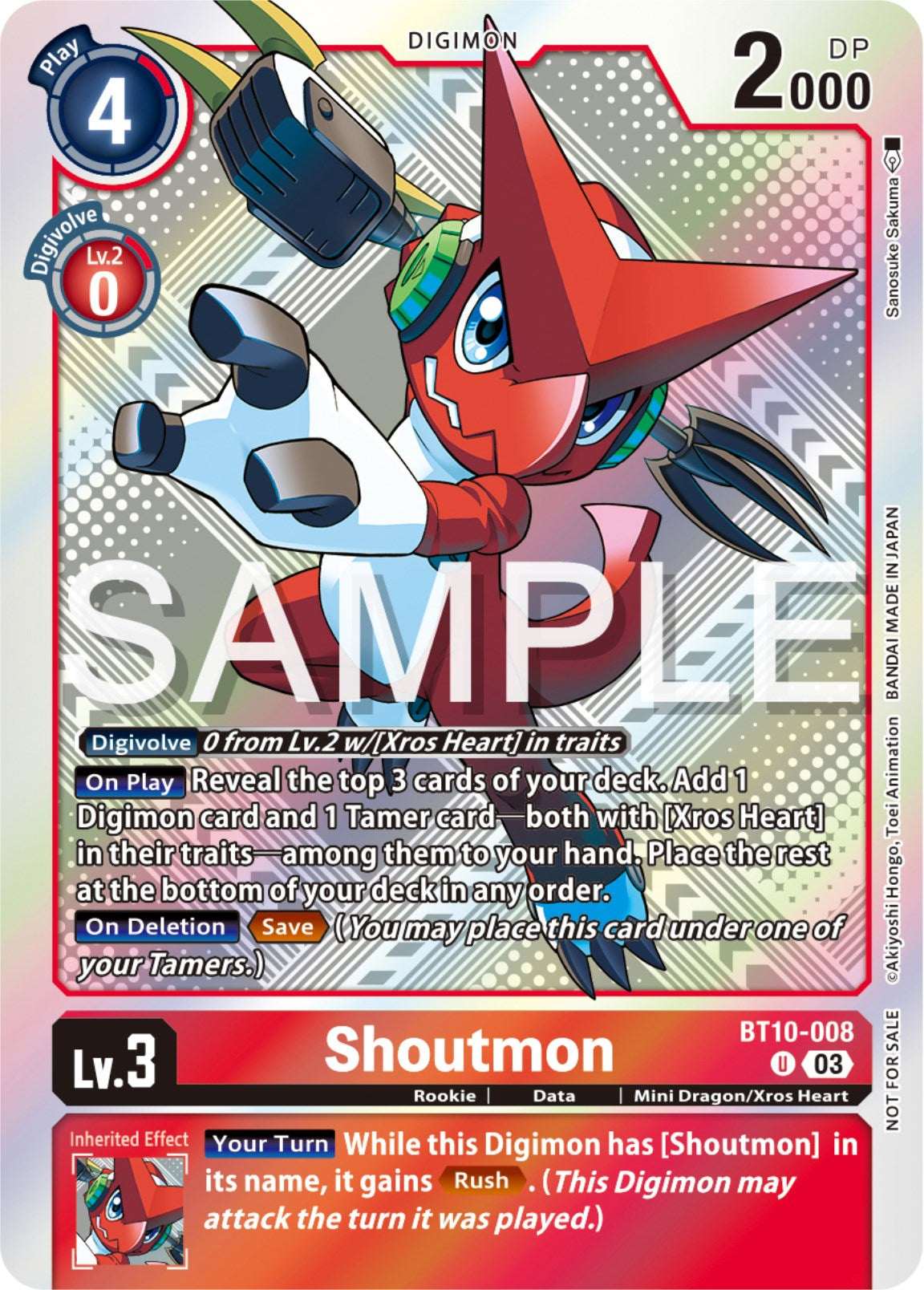 Shoutmon [BT10-008] (Exceed Apocalypse Pre-Release Winner) [Exceed Apocalypse Pre-Release Cards] | Enigma On Main