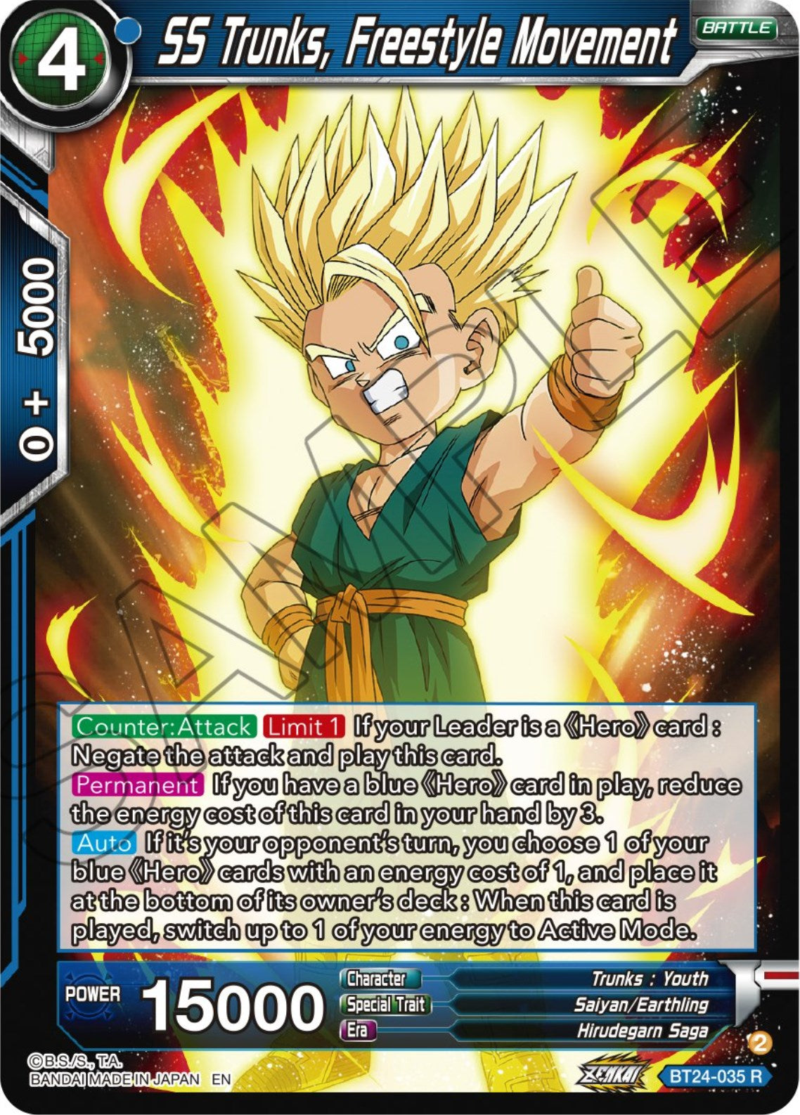 SS Trunks, Freestyle Movement (BT24-035) [Beyond Generations] | Enigma On Main