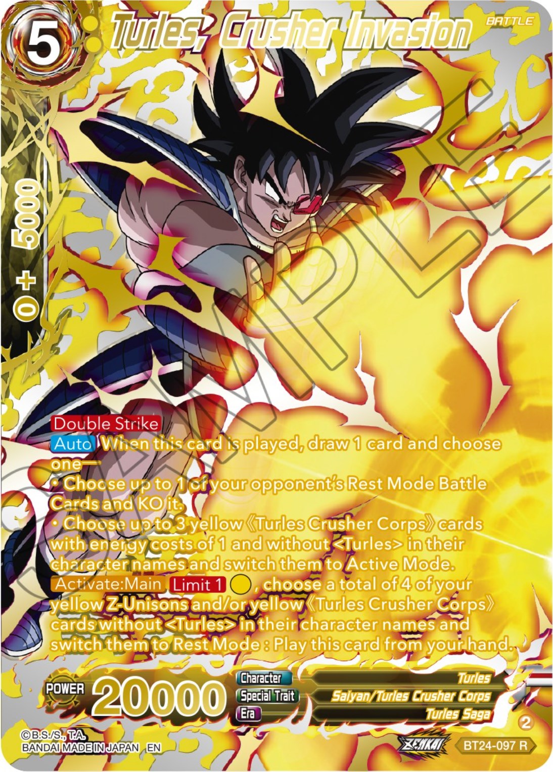 Turles, Crusher Invasion (Collector Booster) (BT24-097) [Beyond Generations] | Enigma On Main