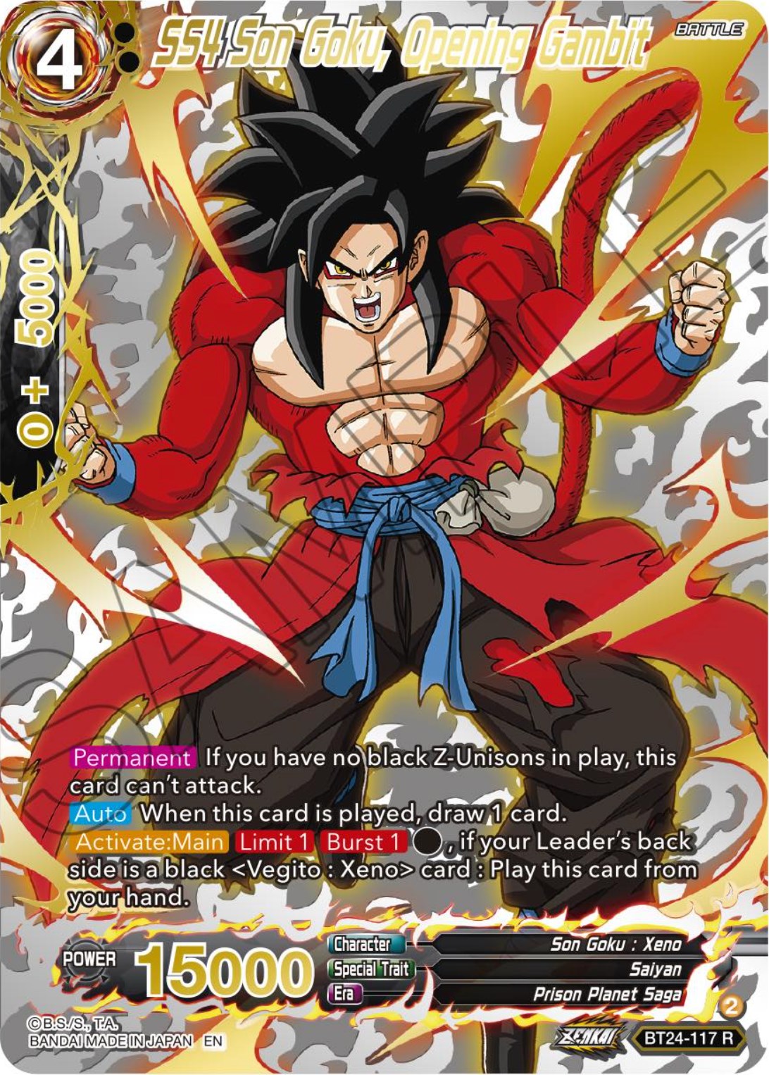 SS4 Son Goku, Opening Gambit (Collector Booster) (BT24-117) [Beyond Generations] | Enigma On Main