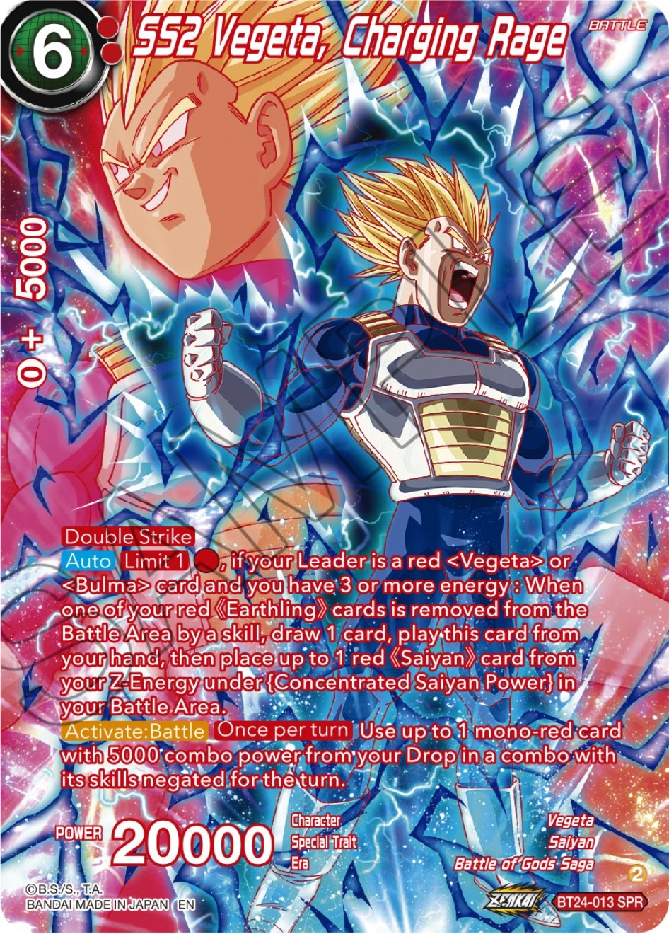 SS2 Vegeta, Charging Rage (SPR) (BT24-013) [Beyond Generations] | Enigma On Main