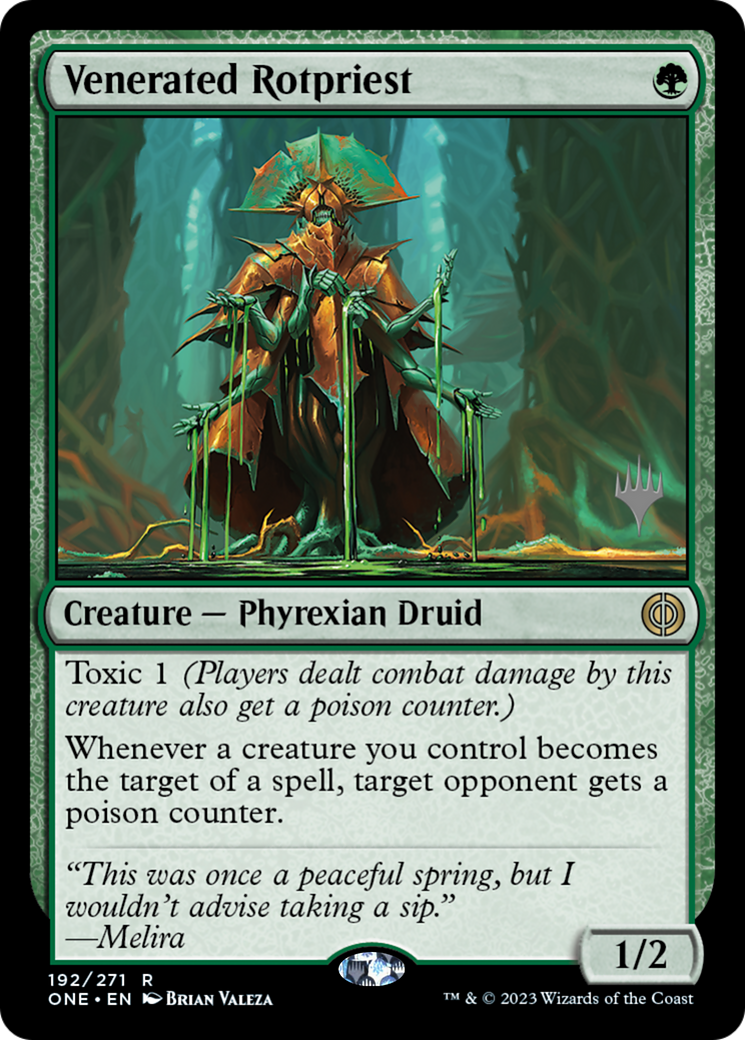 Venerated Rotpriest (Promo Pack) [Phyrexia: All Will Be One Promos] | Enigma On Main