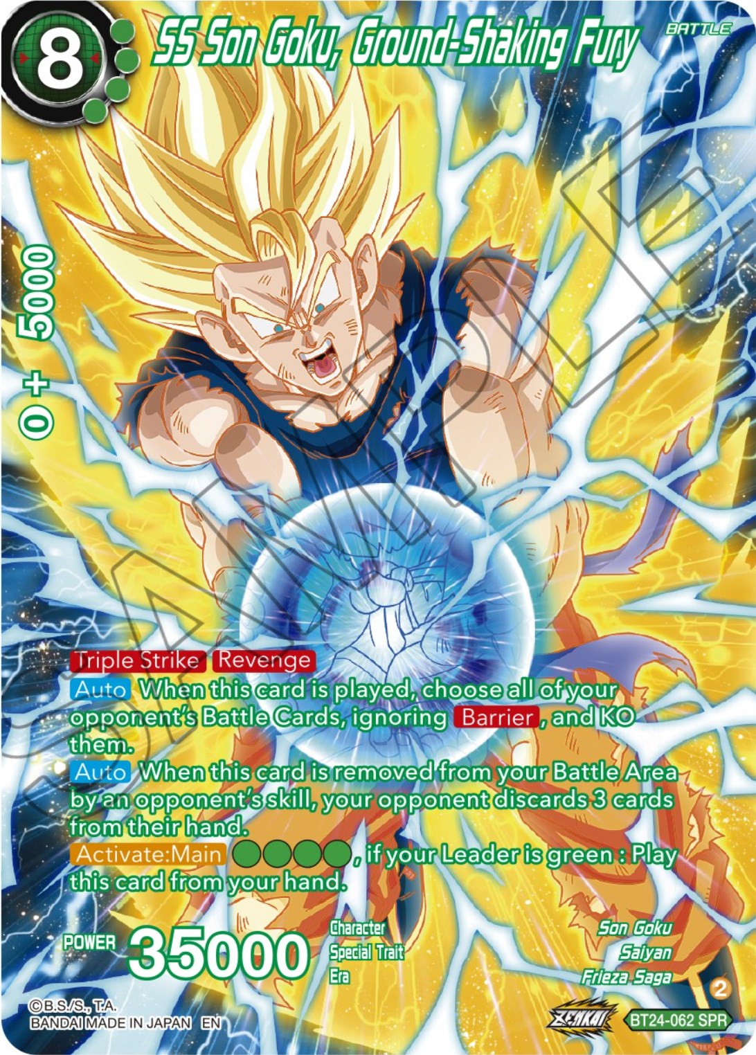 SS Son Goku, Ground-Shaking Fury (SPR) (BT24-062) [Beyond Generations] | Enigma On Main