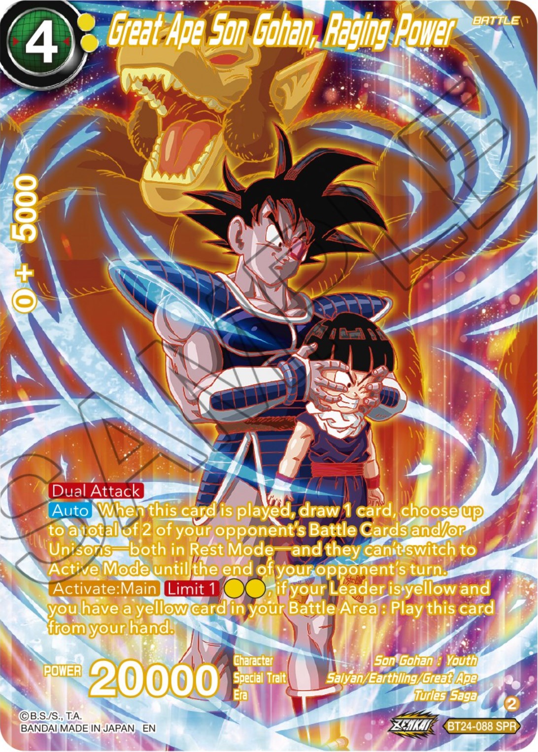 Great Ape Son Gohan, Raging Power (SPR) (BT24-088) [Beyond Generations] | Enigma On Main