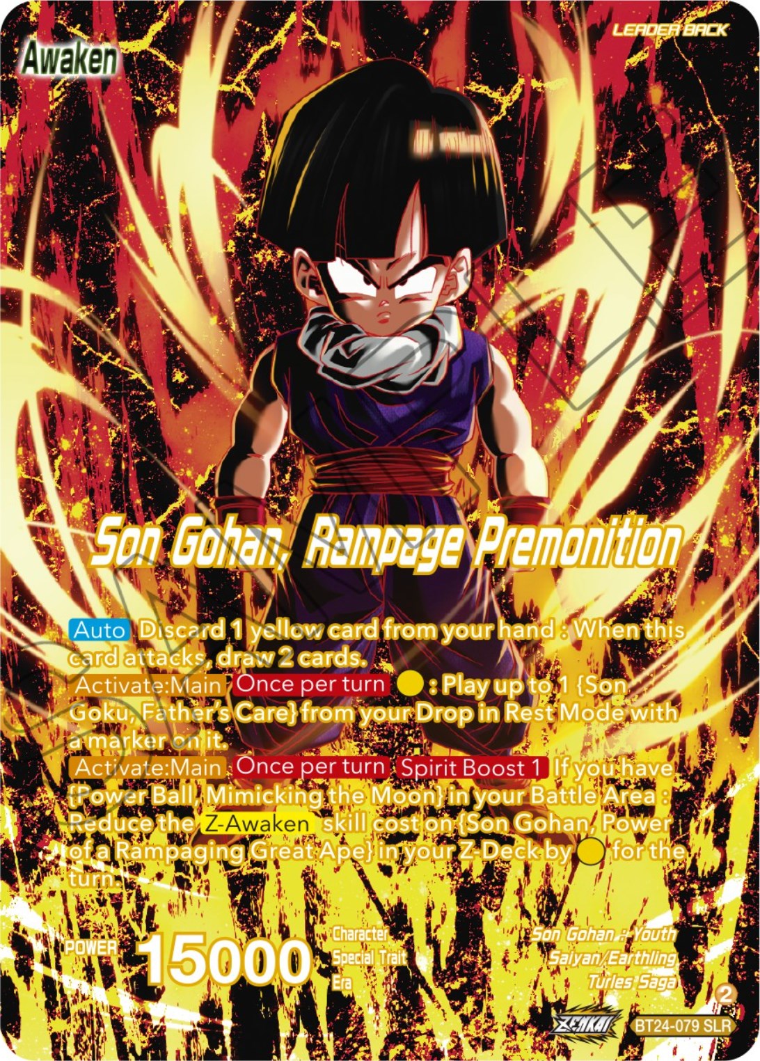 Son Gohan // Son Gohan, Rampage Premonition (SLR) (BT24-079) [Beyond Generations] | Enigma On Main