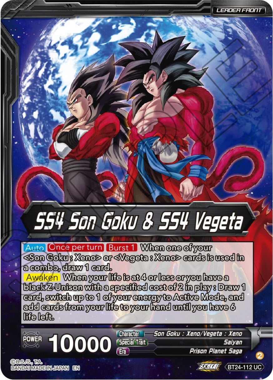 SS4 Son Goku & SS4 Vegeta // SS4 Vegito, Sparking Potara Warrior (SLR) (BT24-112) [Beyond Generations] | Enigma On Main