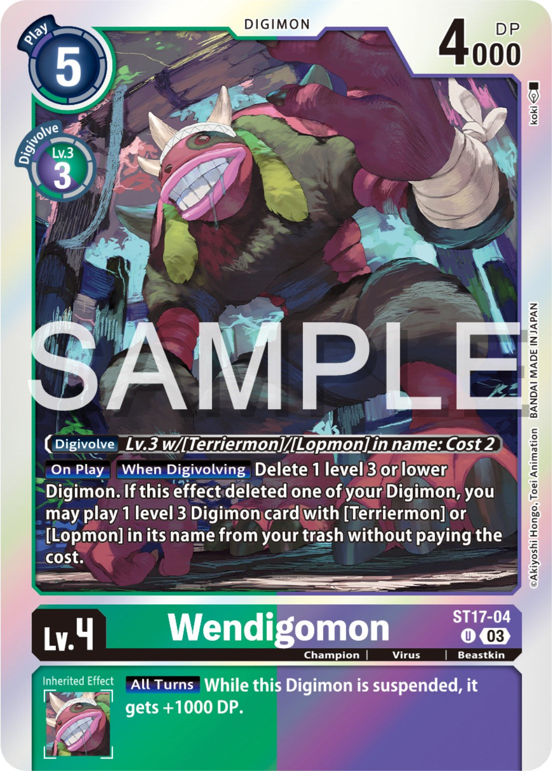 Wendigomon [ST17-04] [Starter Deck: Double Typhoon Advanced Deck Set] | Enigma On Main