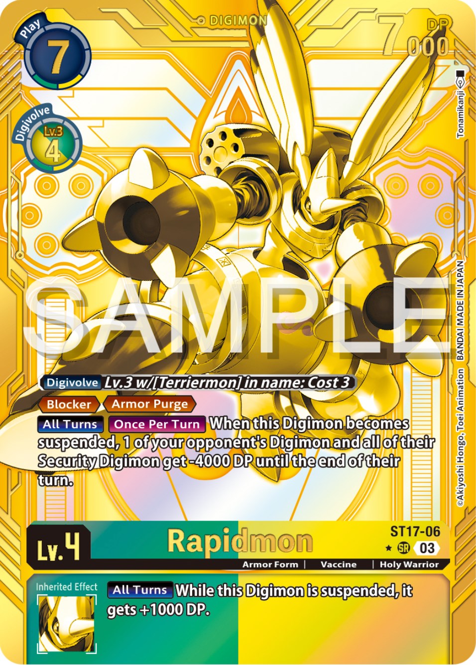 Rapidmon [ST17-06] (Gold) [Starter Deck: Double Typhoon Advanced Deck Set] | Enigma On Main