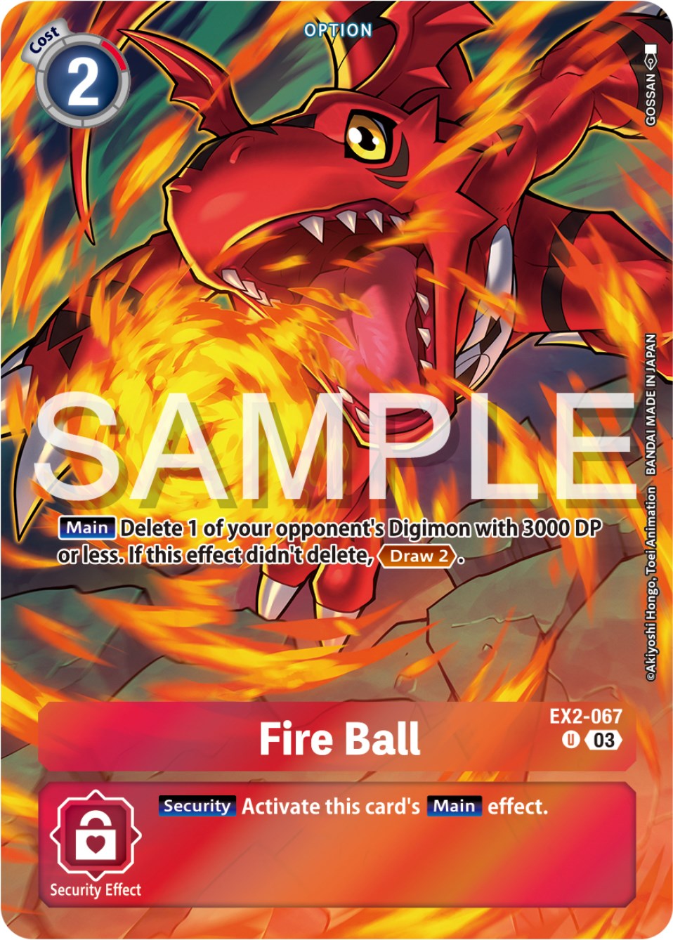 Fire Ball [EX2-067] (Reprint) [Starter Deck: Double Typhoon Advanced Deck Set] | Enigma On Main