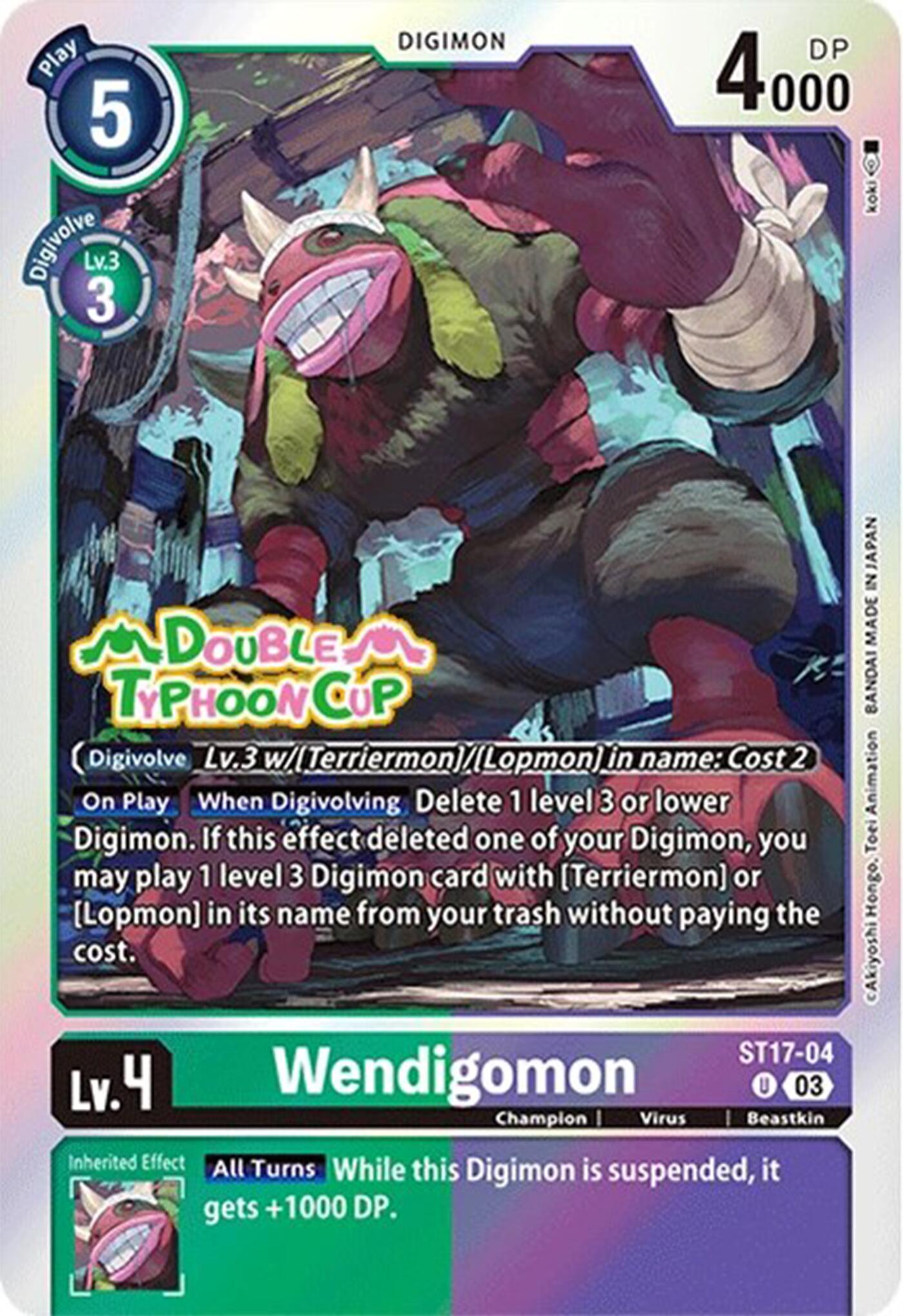 Wendigomon [ST17-04] [Starter Deck: Double Typhoon Advanced Deck Set Pre-Release Cards] | Enigma On Main