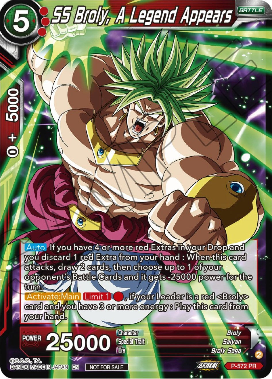 SS Broly, A Legend Appears (Zenkai Series Tournament Pack Vol.7) (P-572) [Tournament Promotion Cards] | Enigma On Main