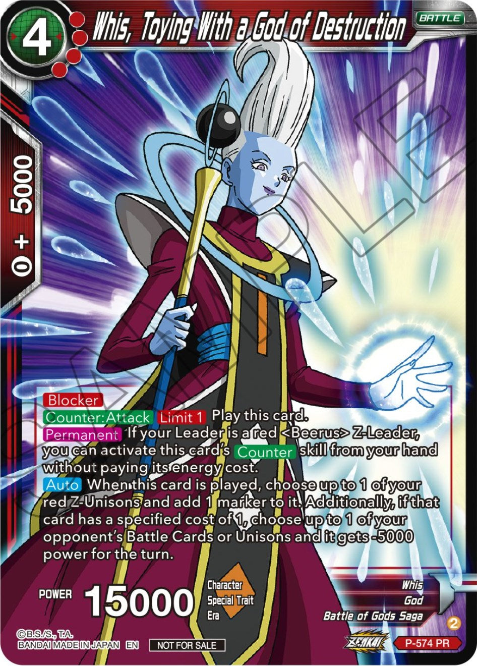 Whis, Toying With a God of Destruction (Zenkai Series Tournament Pack Vol.7) (P-574) [Tournament Promotion Cards] | Enigma On Main