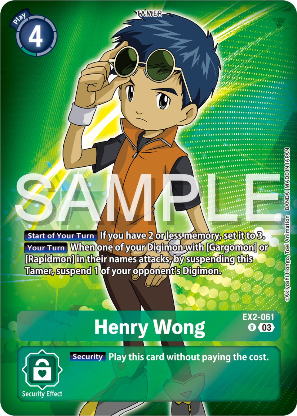 Henry Wong [EX2-061] (Reprint) [Starter Deck: Double Typhoon Advanced Deck Set] | Enigma On Main