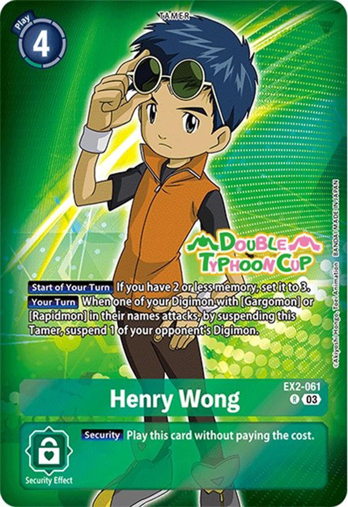 Henry Wong [EX2-061] (Reprint) [Starter Deck: Double Typhoon Advanced Deck Set Pre-Release Cards] | Enigma On Main