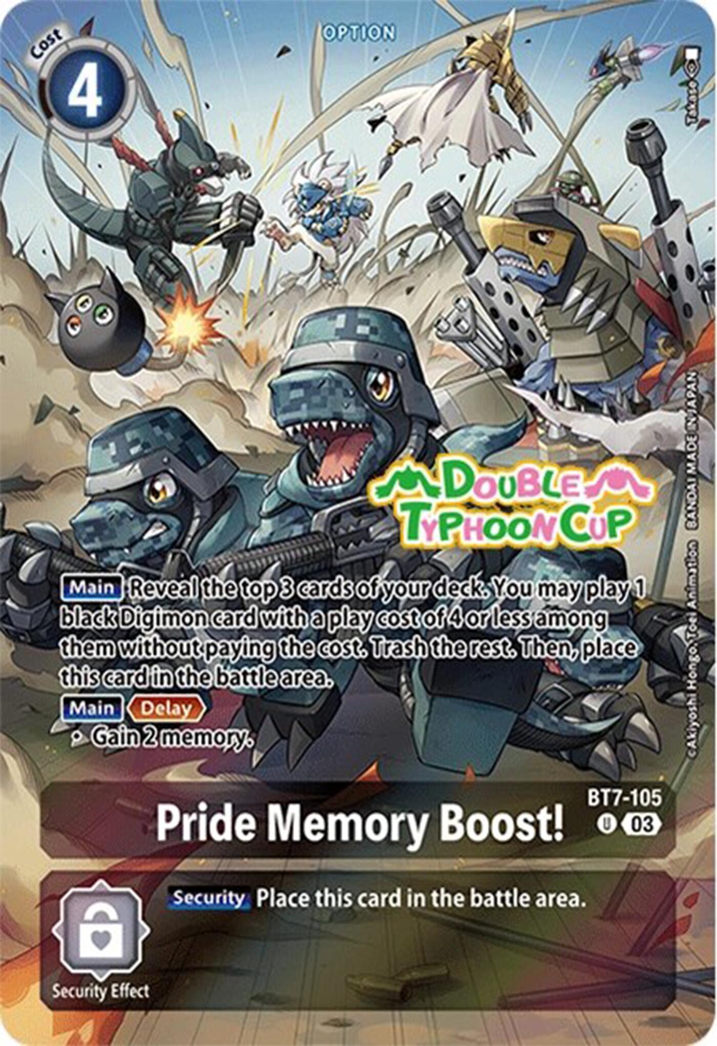 Pride Memory Boost! [BT7-105] (Bonus Pack) [Starter Deck: Double Typhoon Advanced Deck Set Pre-Release Cards] | Enigma On Main