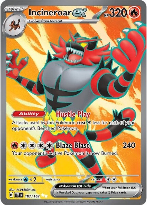 Incineroar ex (187/162) [Scarlet & Violet: Temporal Forces] | Enigma On Main