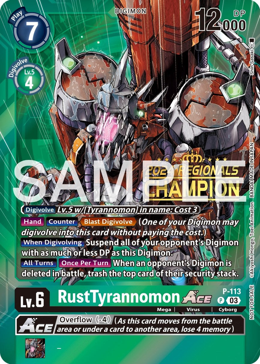 RustTyrannomon Ace [P-113] (2024 Regionals Champion) [Promotional Cards] | Enigma On Main